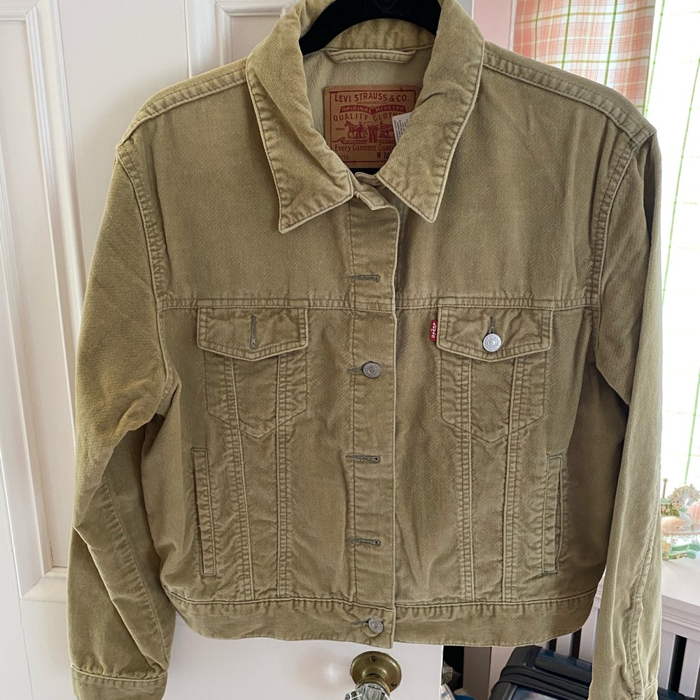 Levis Tan Suede Button Up jacket